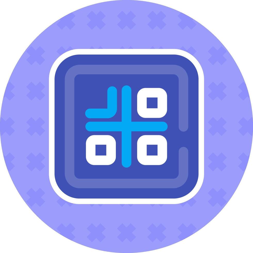 Qr code Flat Sticker Icon vector