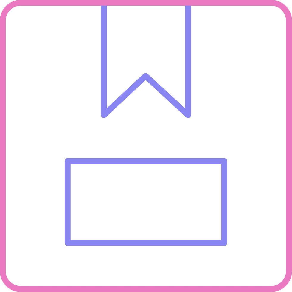 Package Box Linear Two Colour Icon vector