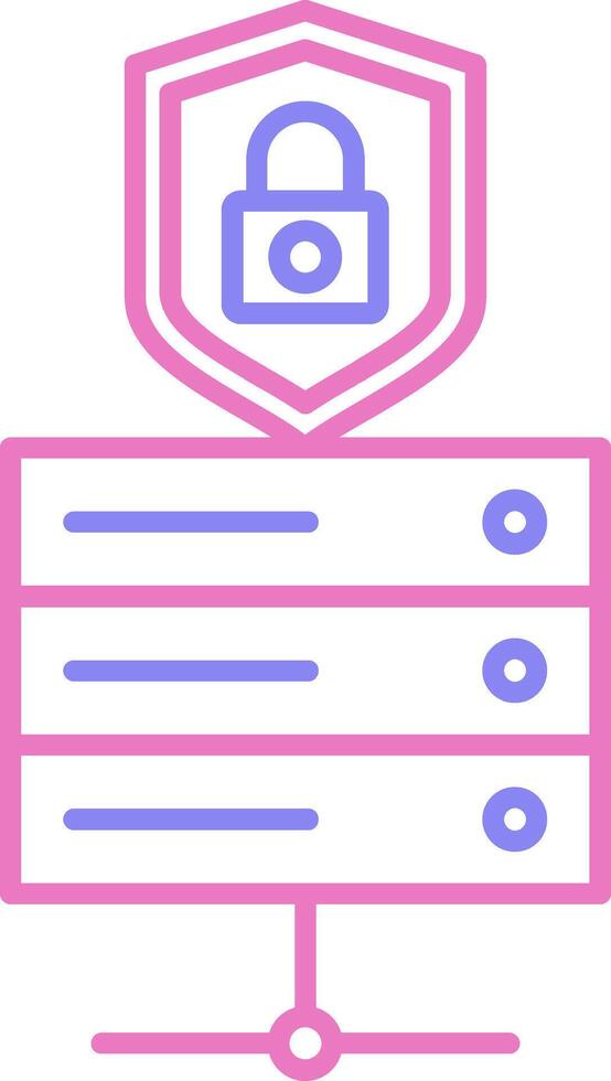 Data Protection Linear Two Colour Icon vector