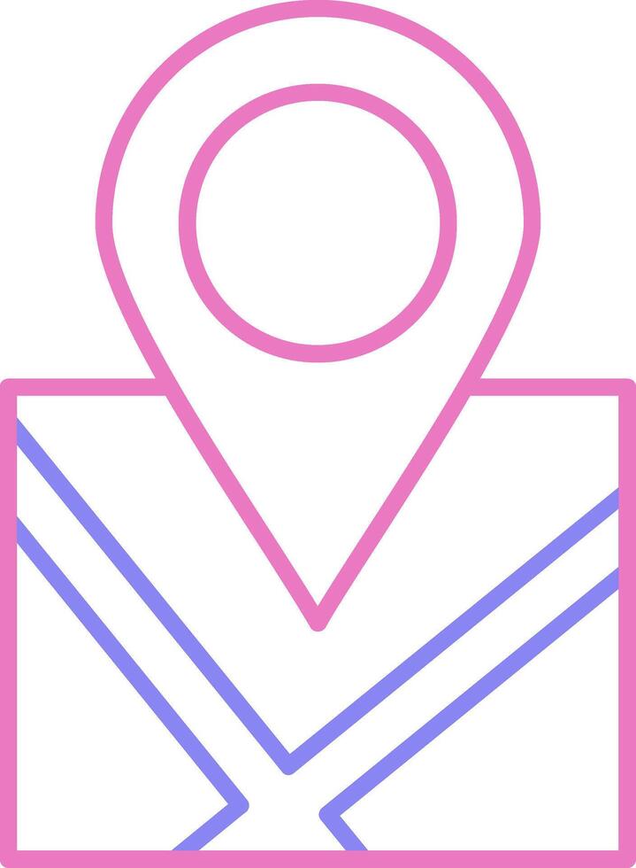Location Linear Two Colour Icon vector