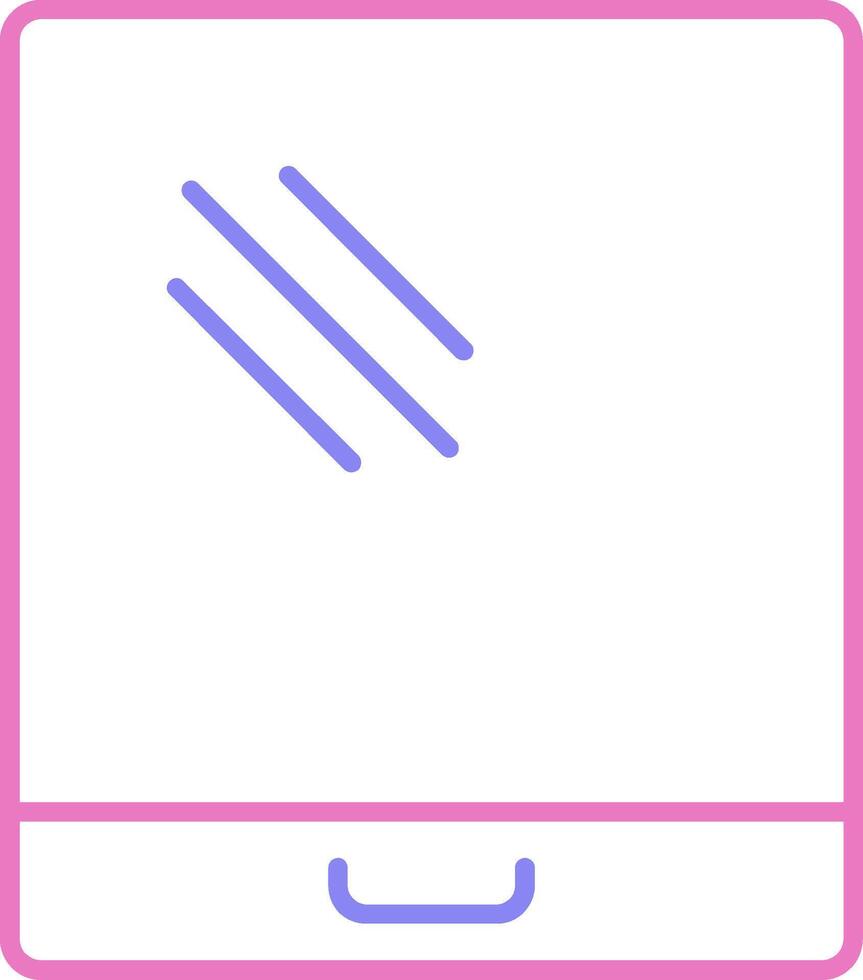 Tablet Linear Two Colour Icon vector