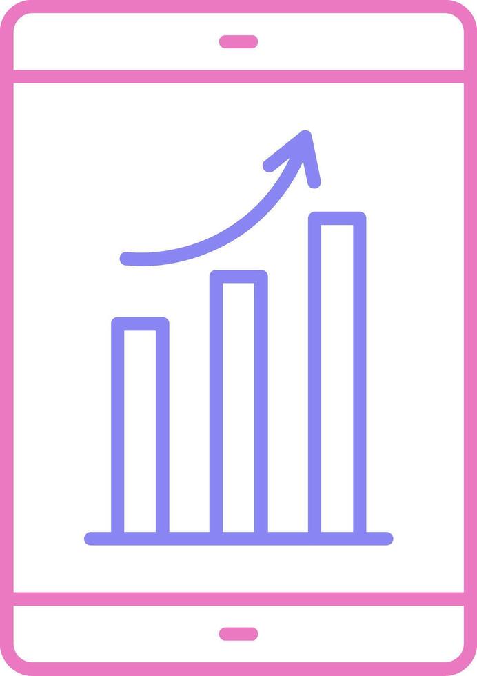Growth Linear Two Colour Icon vector