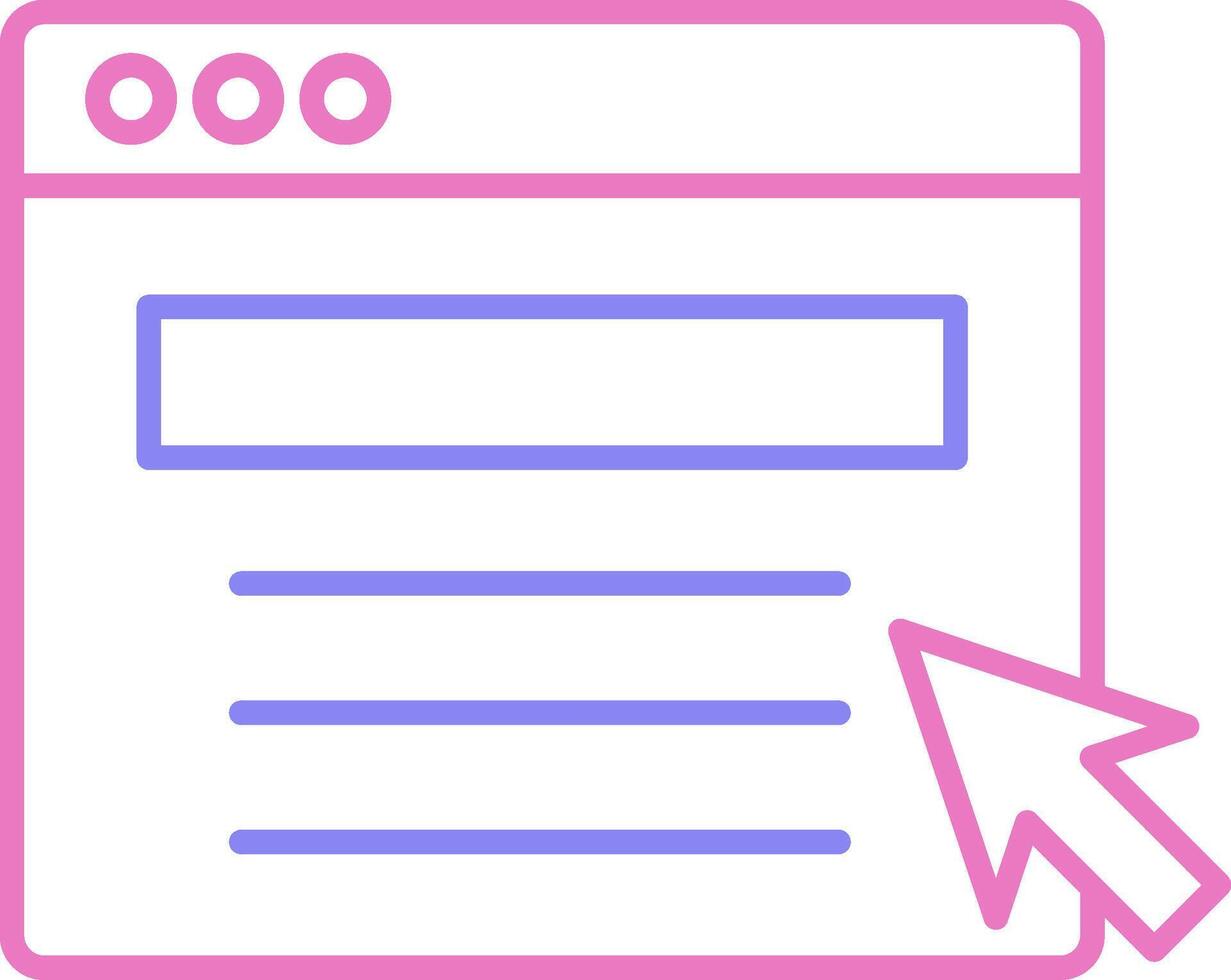 Web Portal Linear Two Colour Icon vector