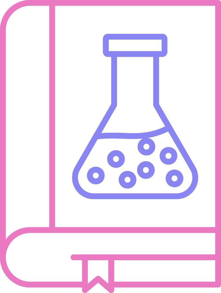 Science Book Linear Two Colour Icon vector