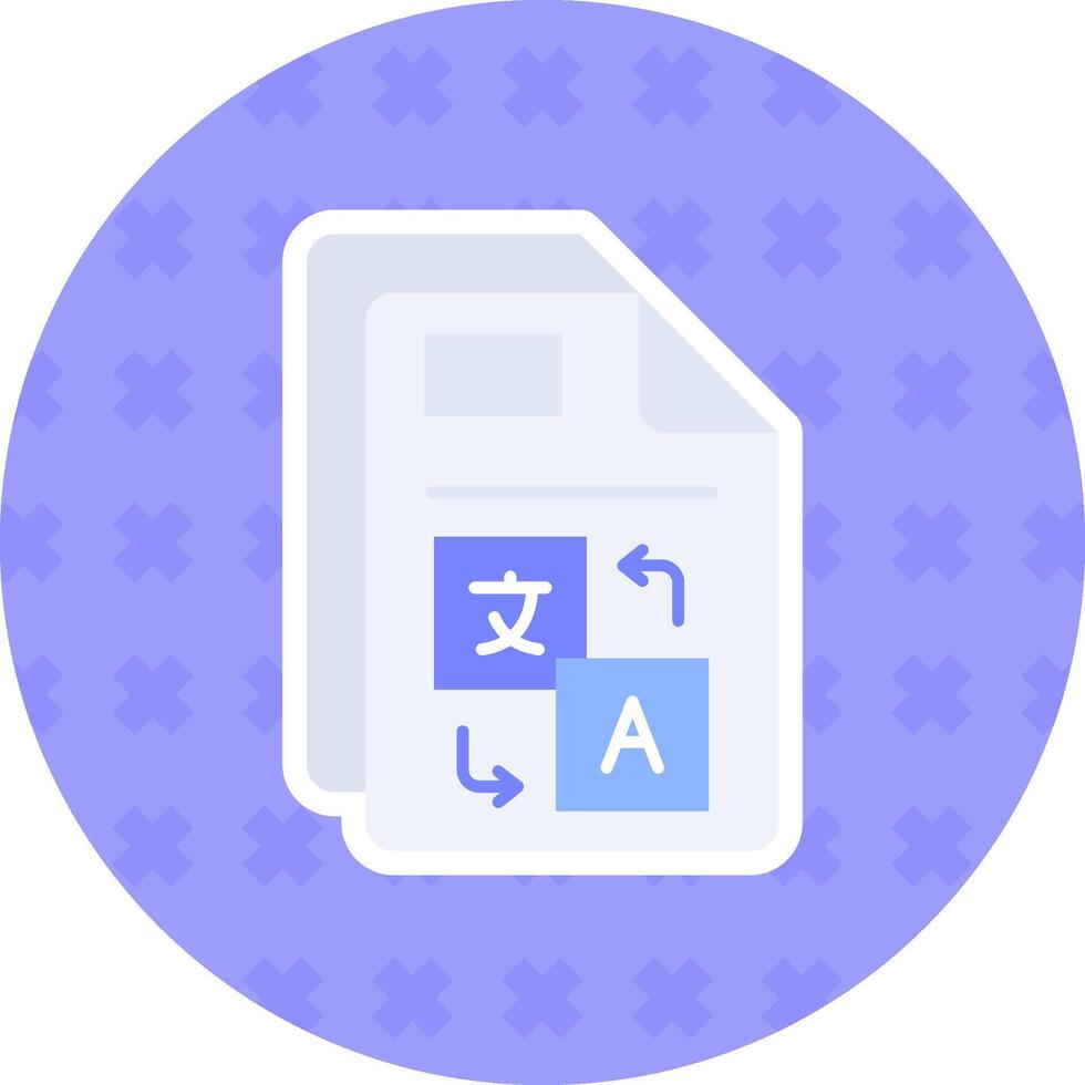 Translate Flat Sticker Icon vector