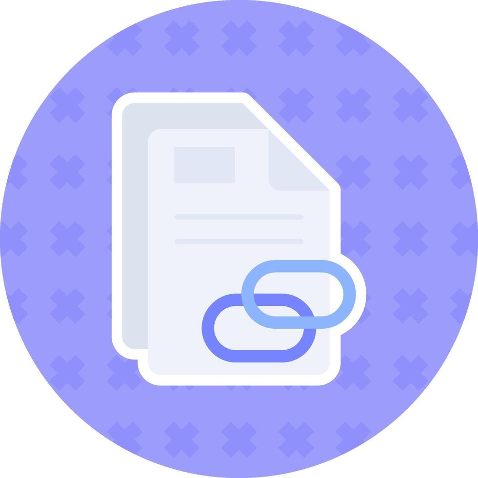 Link Flat Sticker Icon vector