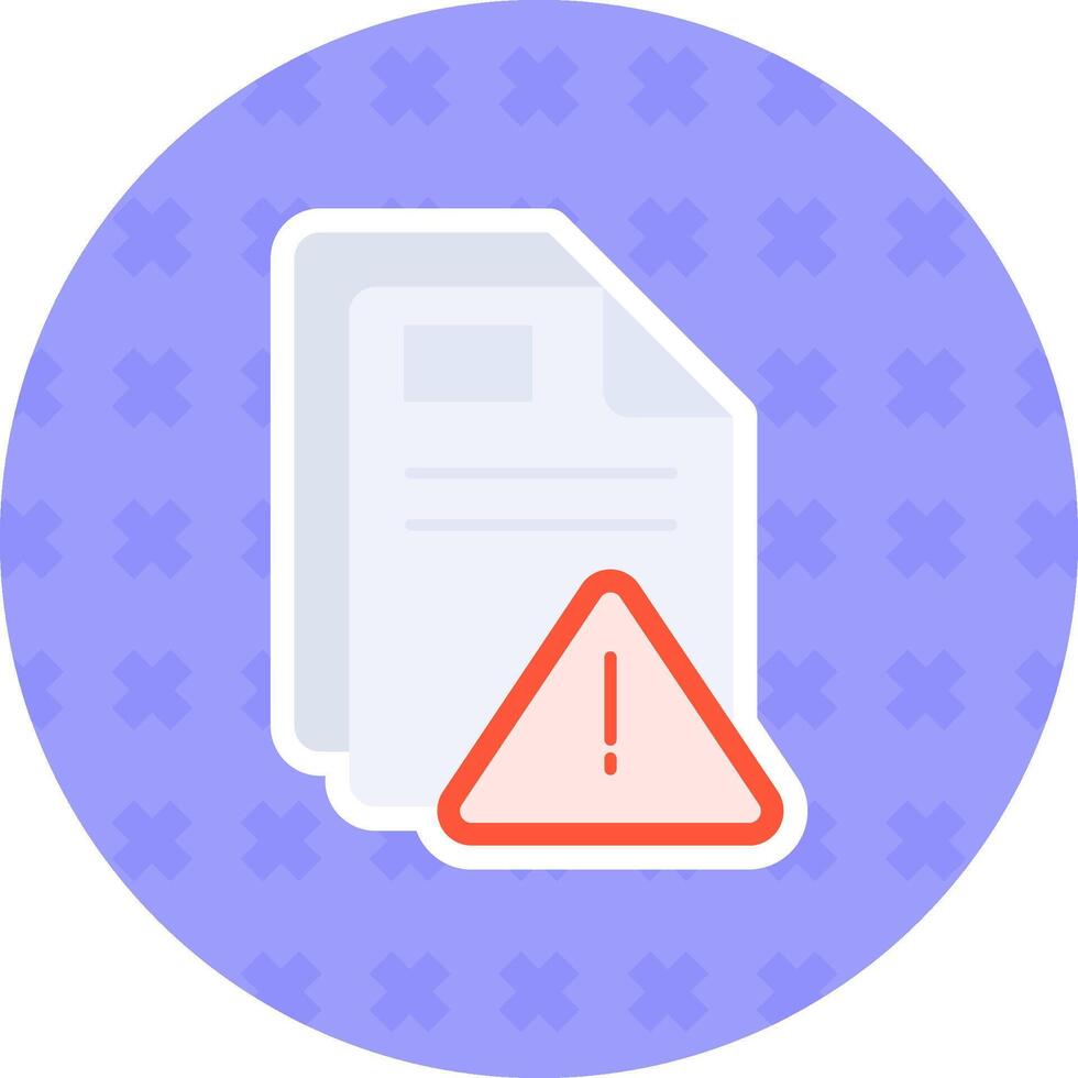 Alert Flat Sticker Icon vector