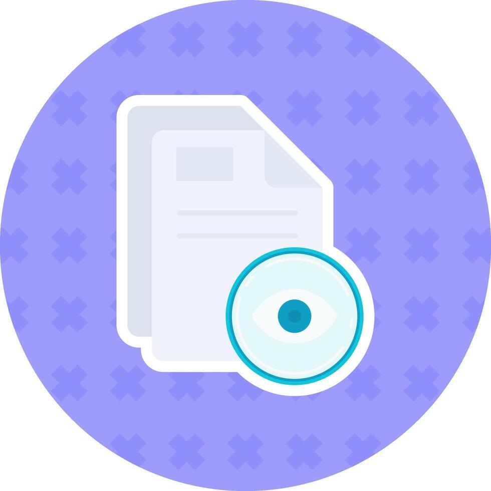 Read Flat Sticker Icon vector