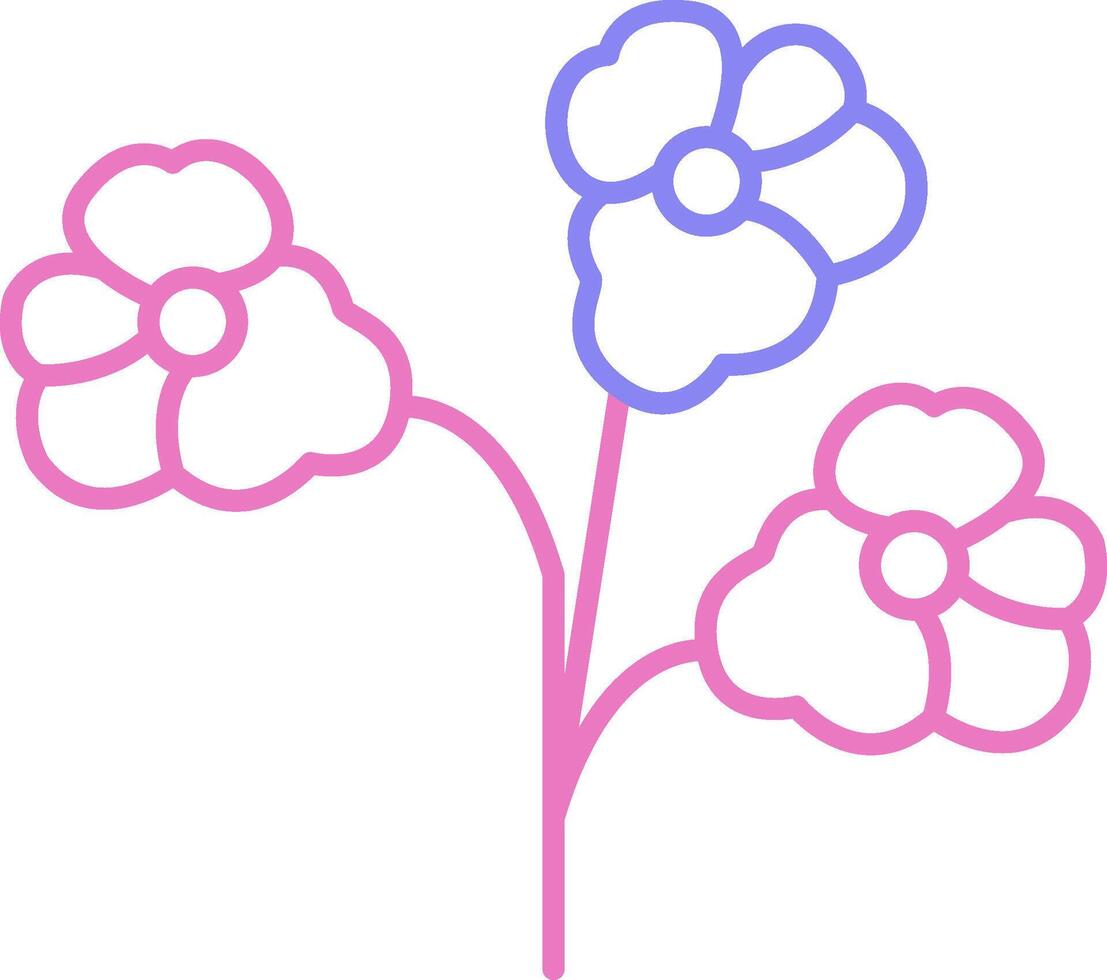 Dogbane Linear Two Colour Icon vector