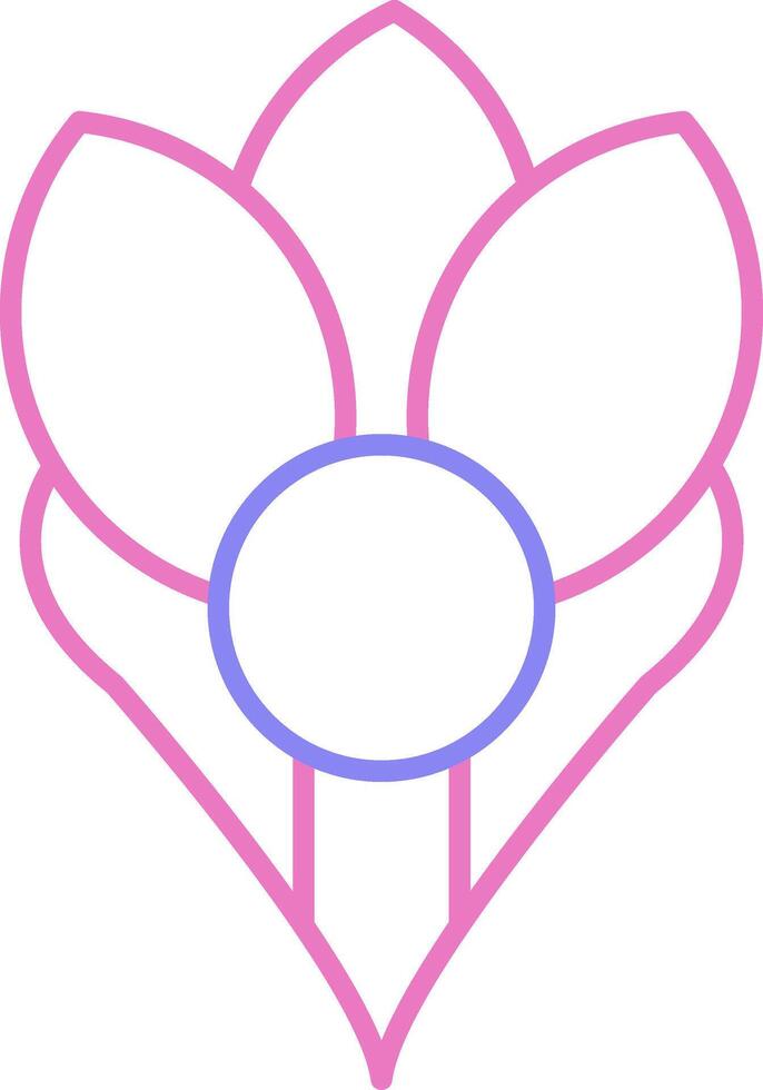 Crocus Linear Two Colour Icon vector