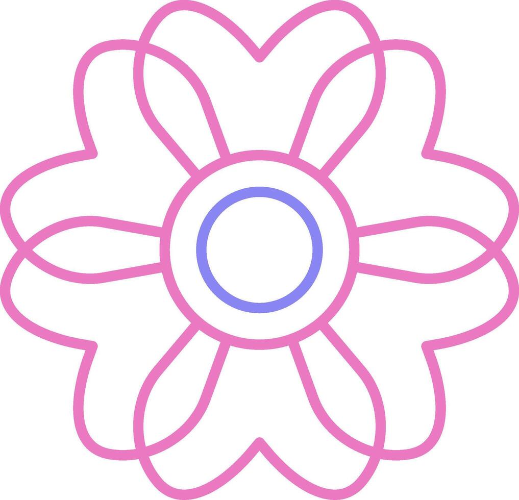 Sakura Linear Two Colour Icon vector