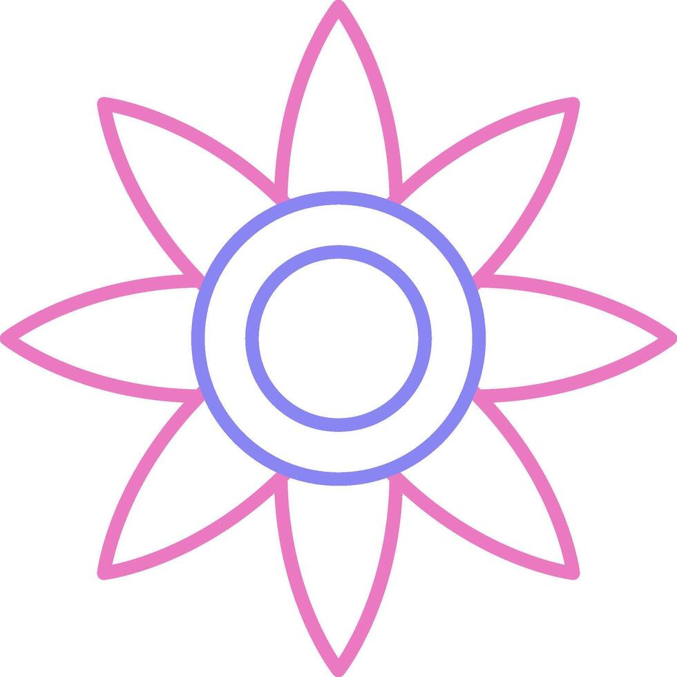 Poinsettia Linear Two Colour Icon vector