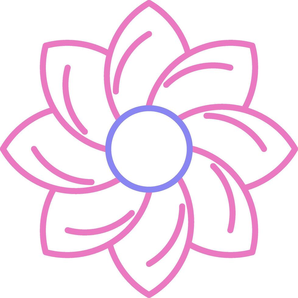 Floral Design Linear Two Colour Icon vector