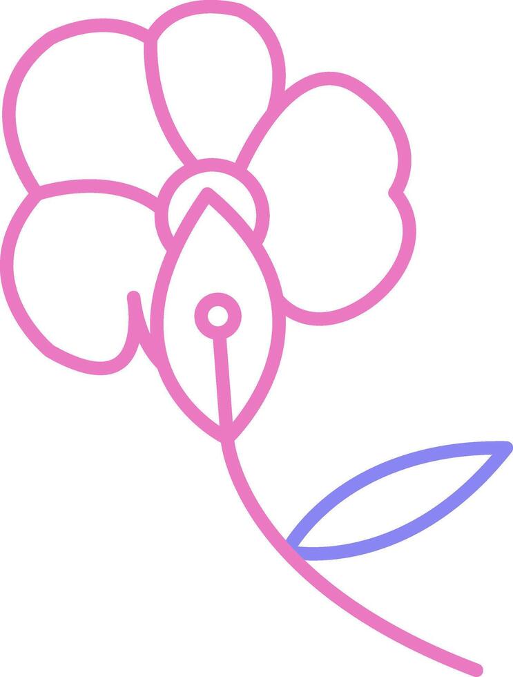 Orchid Linear Two Colour Icon vector