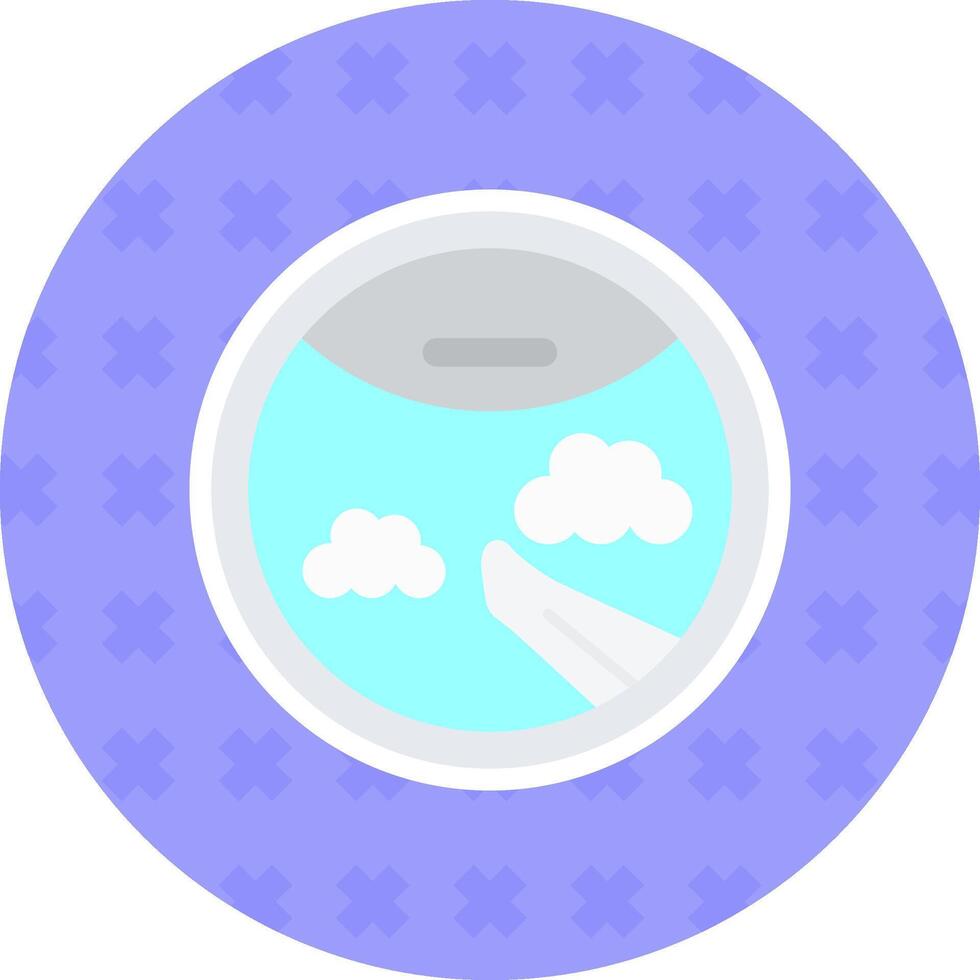 Porthole Flat Sticker Icon vector