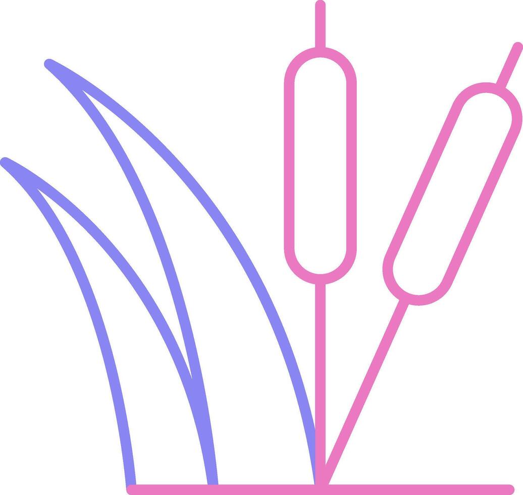 Sedge Linear Two Colour Icon vector