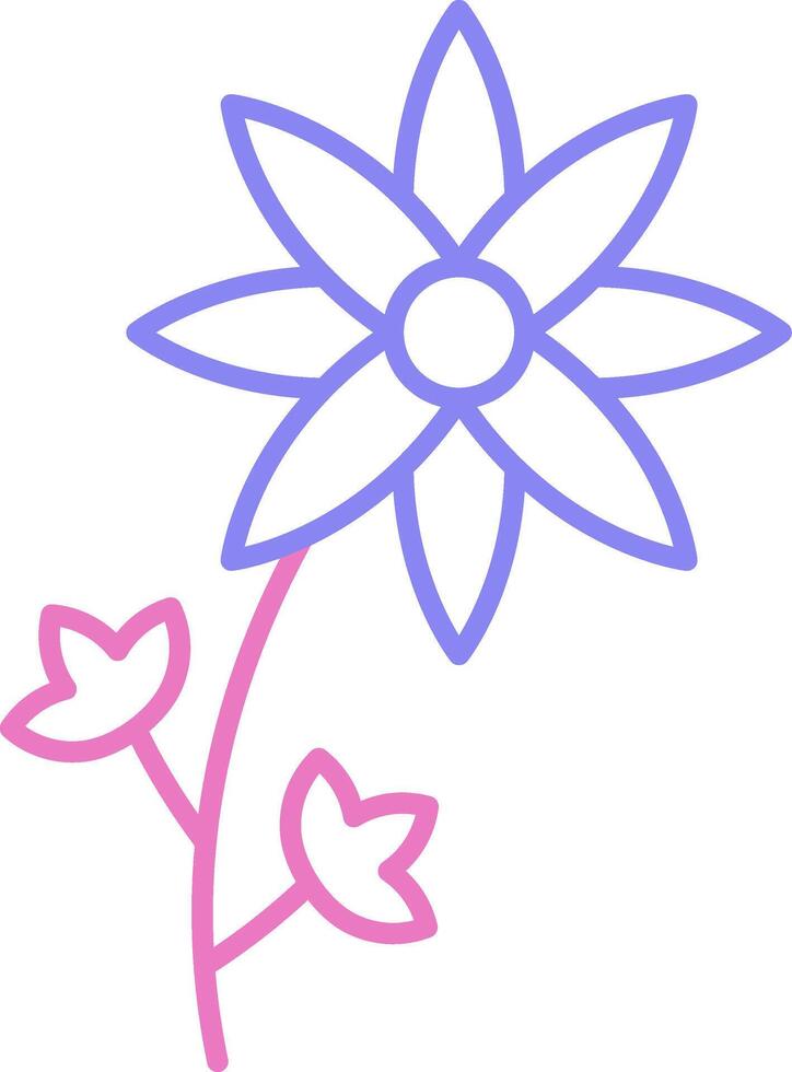 Orchidaceae Linear Two Colour Icon vector