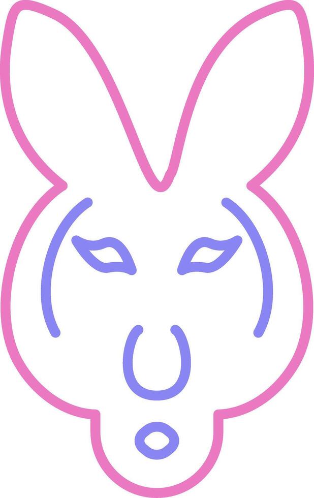 Kangaroo Linear Two Colour Icon vector