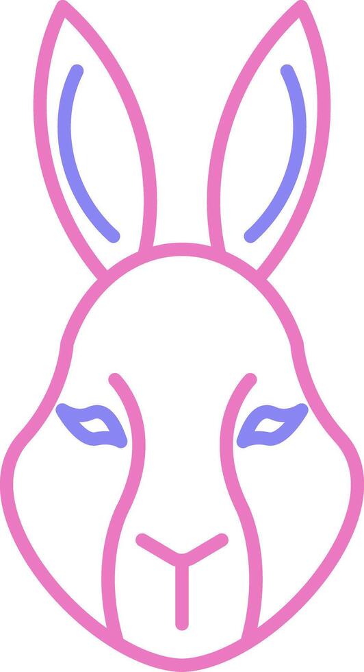 Rabbit Linear Two Colour Icon vector