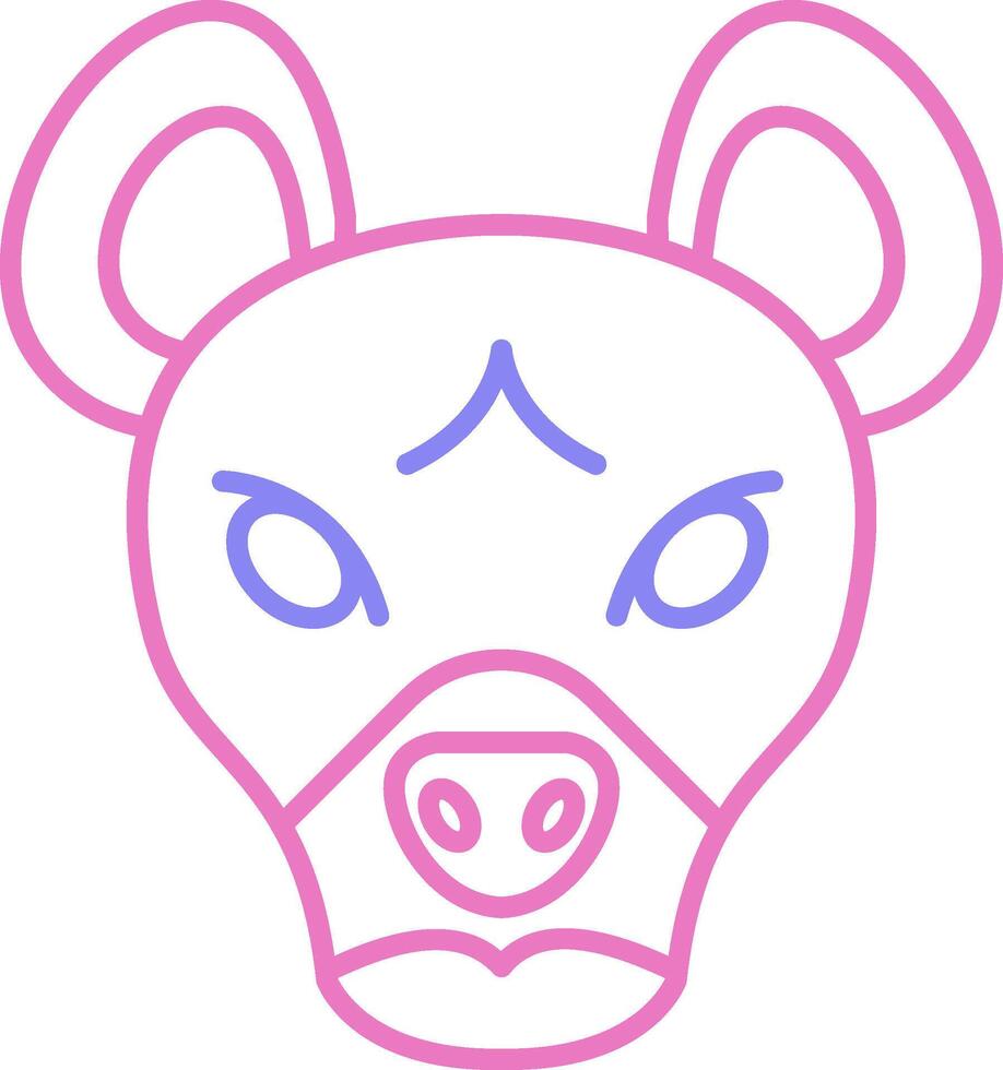 Hyena Linear Two Colour Icon vector