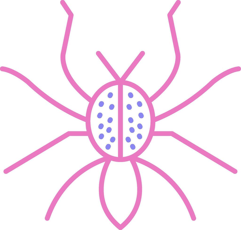 Spider Linear Two Colour Icon vector