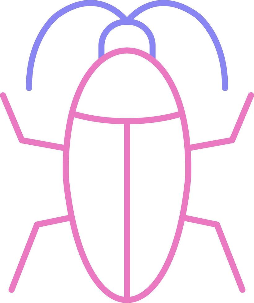 Cockroach Linear Two Colour Icon vector