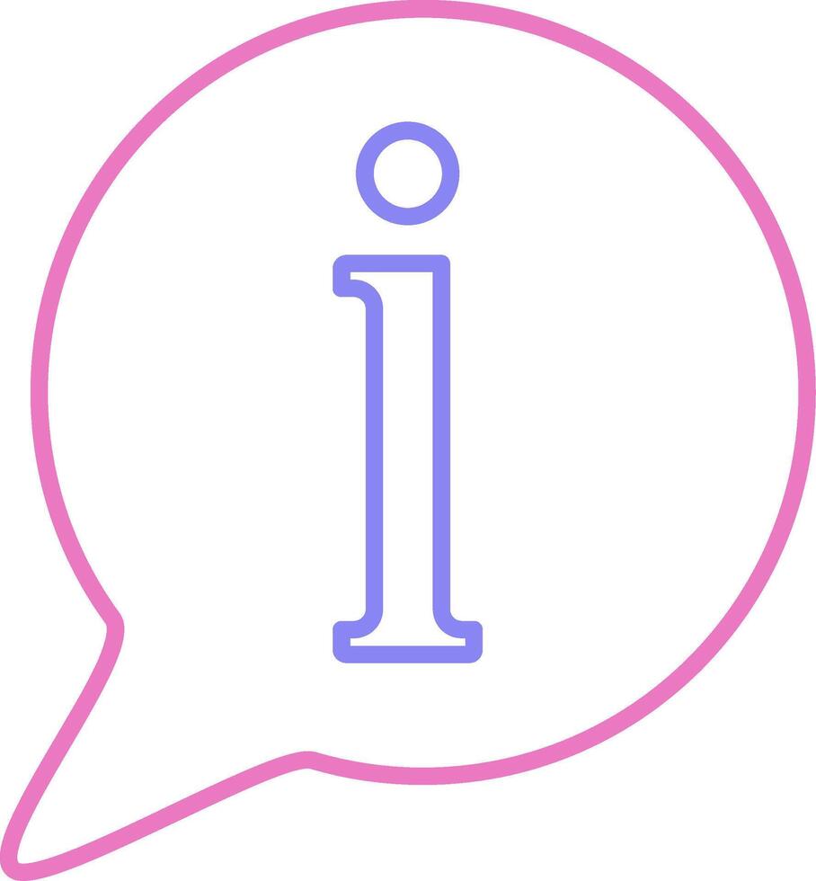 Information Linear Two Colour Icon vector