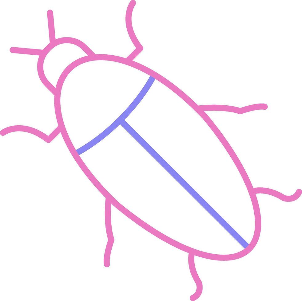 Cockroach Linear Two Colour Icon vector