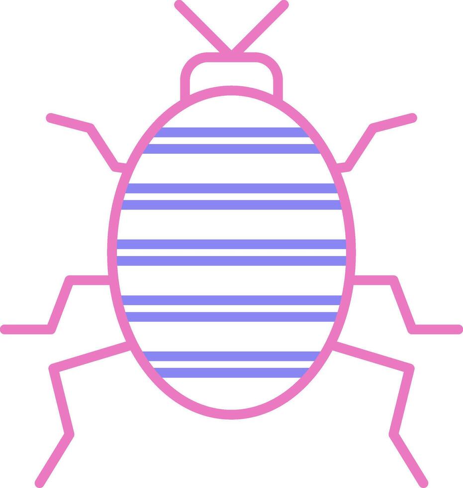 Bug Linear Two Colour Icon vector