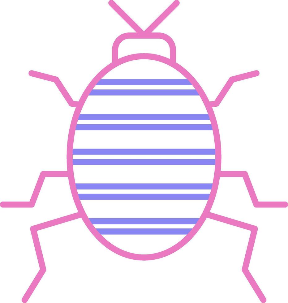 Bug Linear Two Colour Icon vector