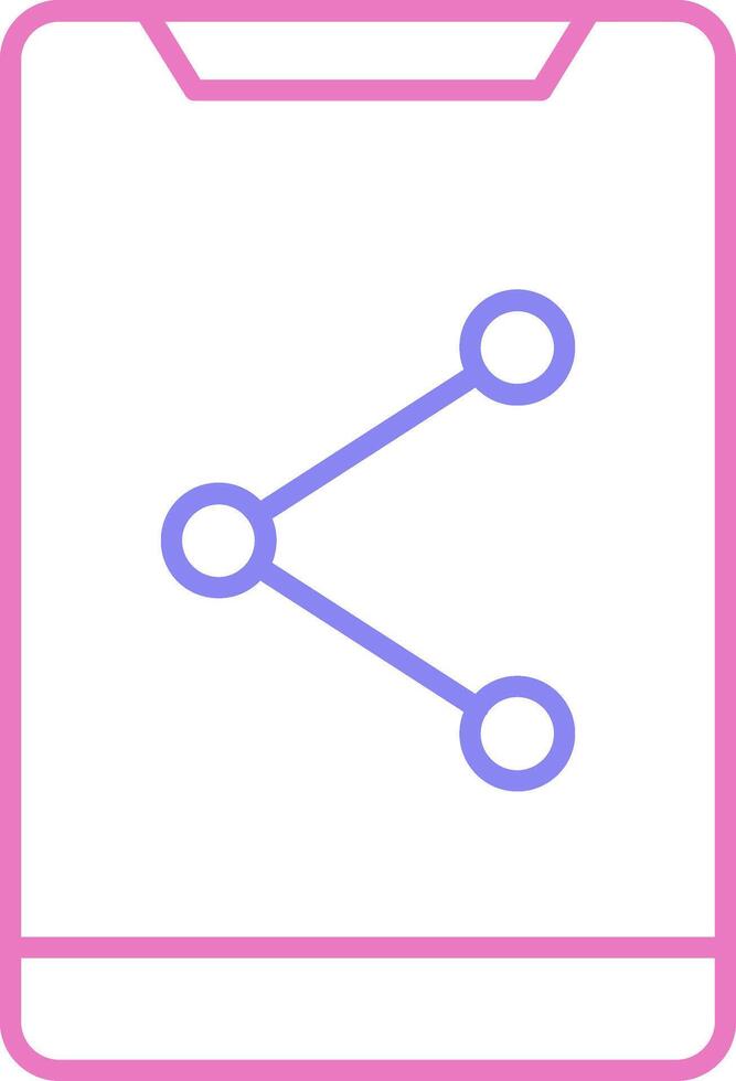 Share Linear Two Colour Icon vector