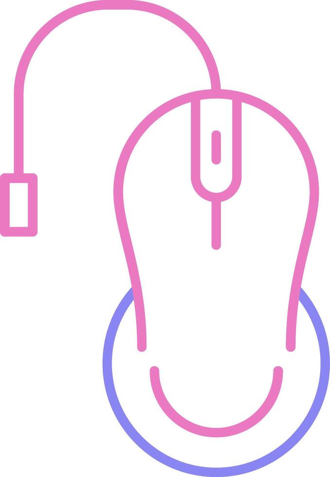Mouse Linear Two Colour Icon vector