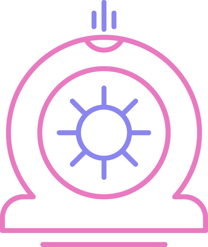Flat Tire Linear Two Colour Icon vector