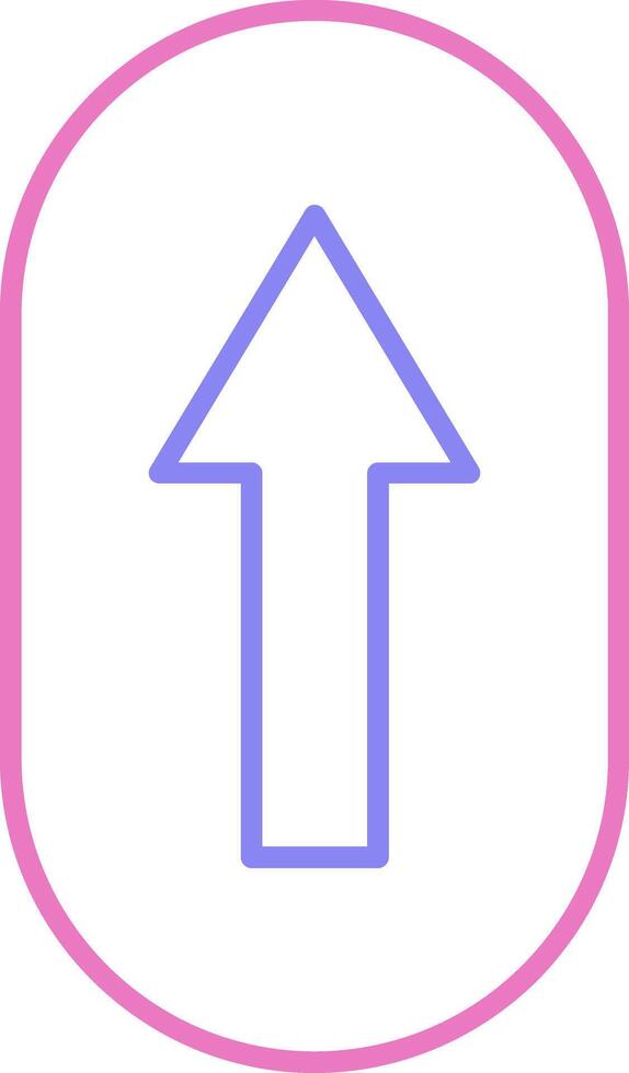 Scroll Up Linear Two Colour Icon vector