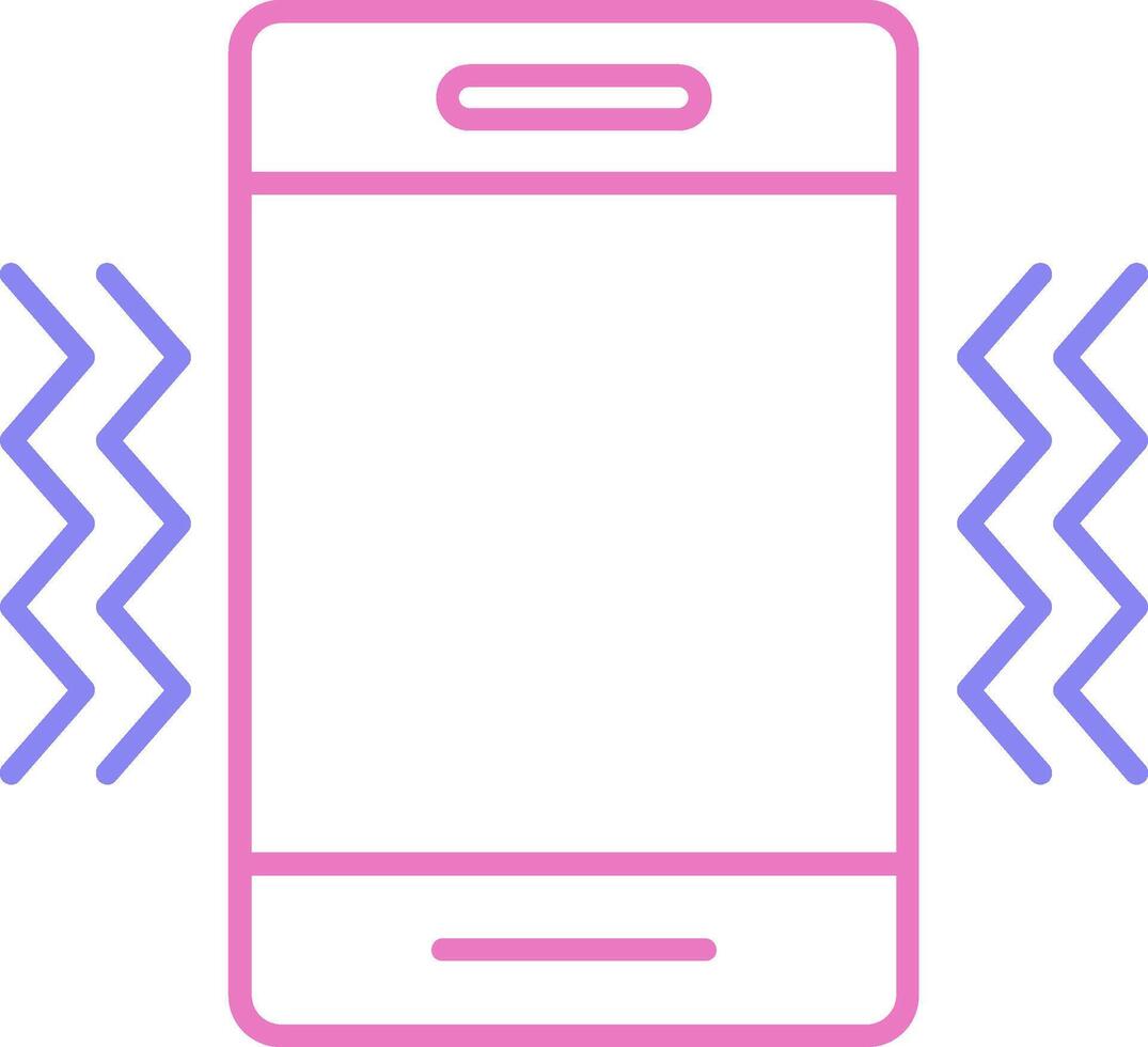 Vibration Linear Two Colour Icon vector