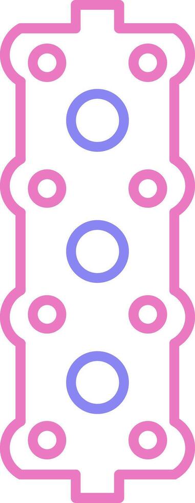 Gasket Linear Two Colour Icon vector