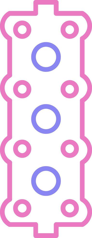 Gasket Linear Two Colour Icon vector