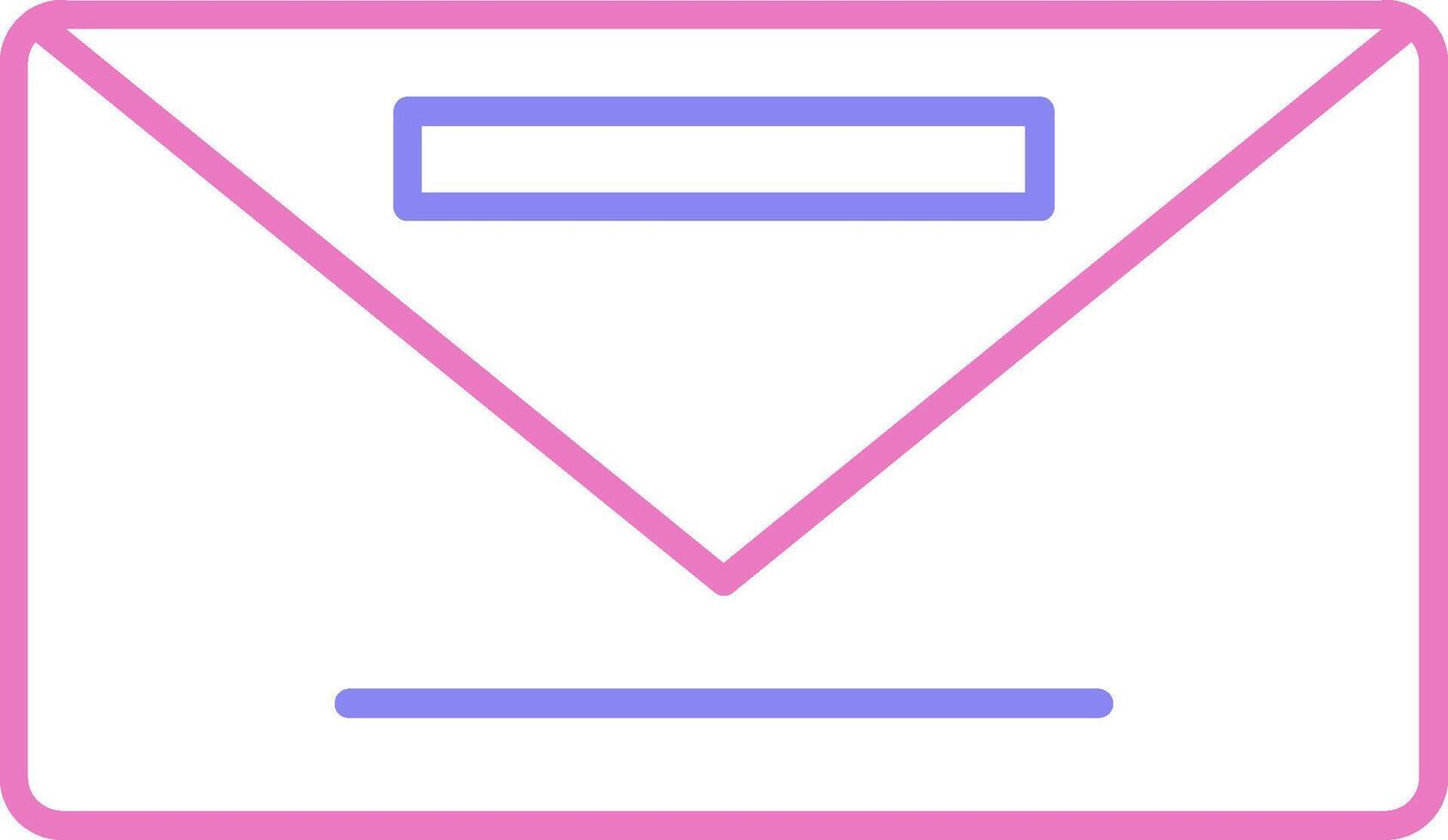 Envelope Linear Two Colour Icon vector