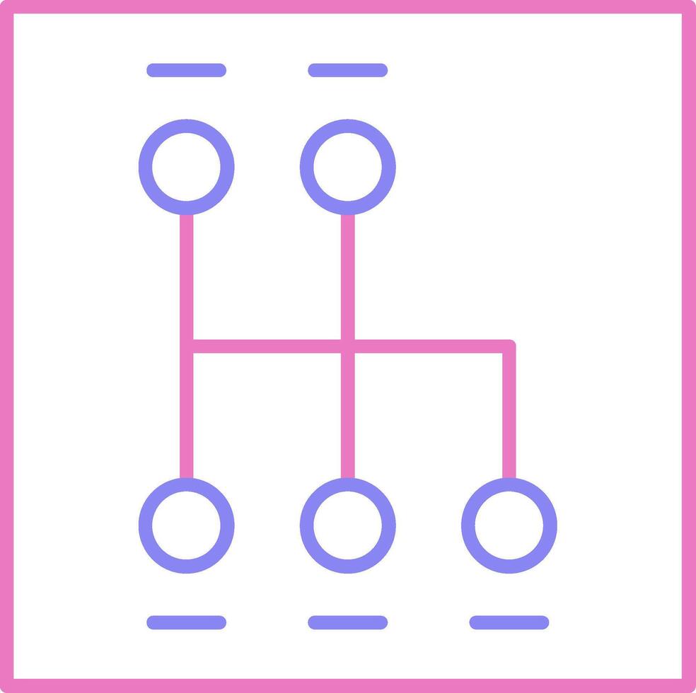 Shift Linear Two Colour Icon vector