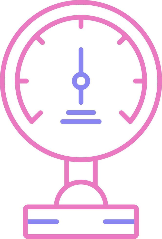 Pressure Meter Linear Two Colour Icon vector
