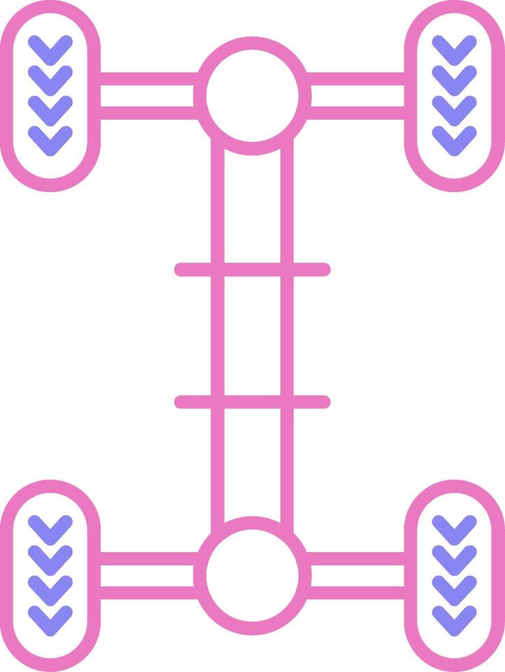Chassis Linear Two Colour Icon vector