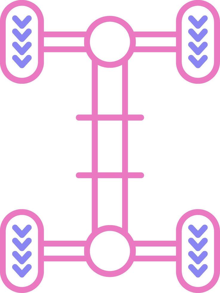 Chassis Linear Two Colour Icon vector