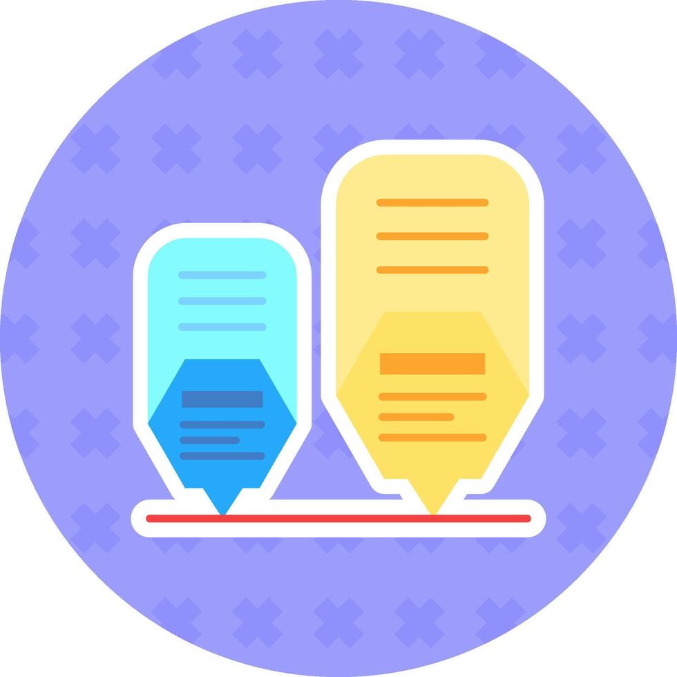 Infographic elements Flat Sticker Icon vector