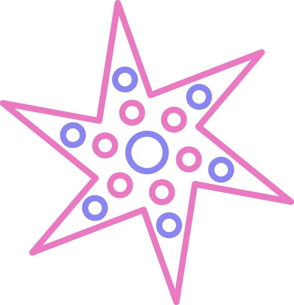 Starfish Linear Two Colour Icon vector