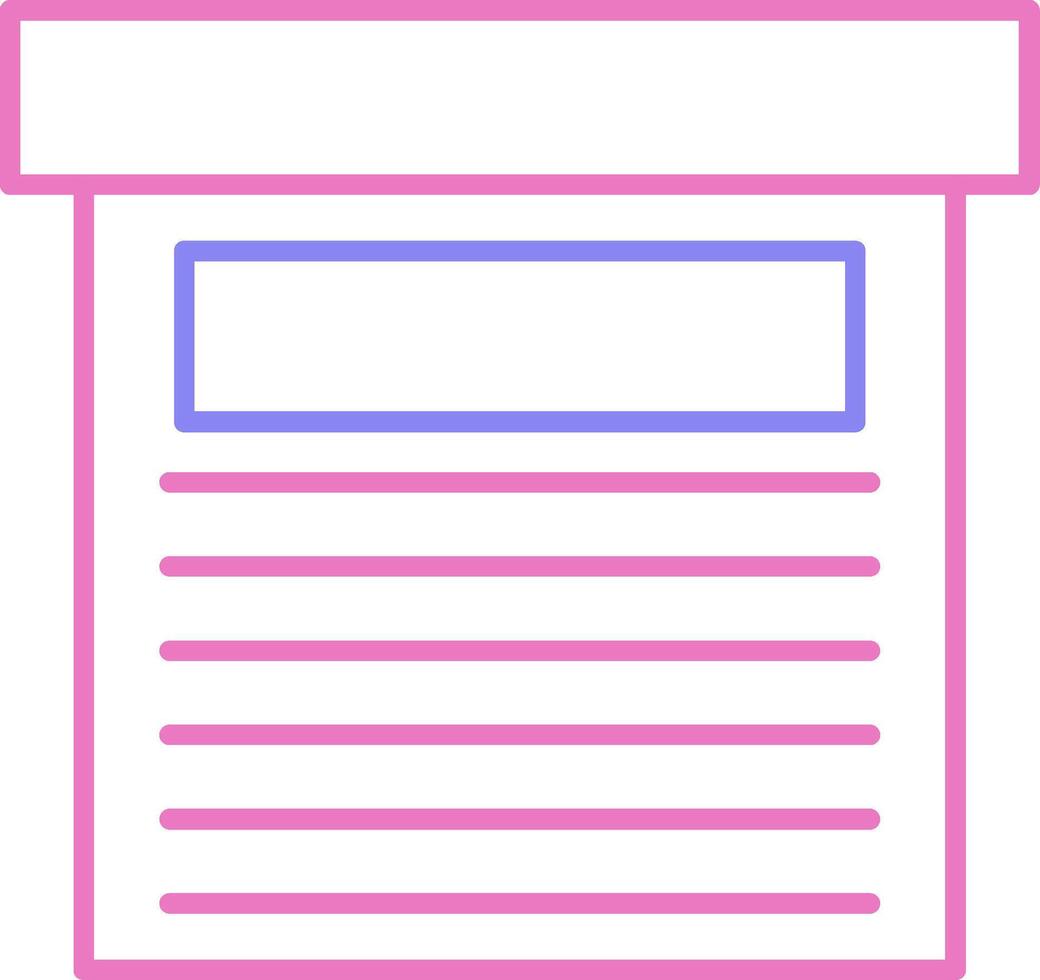 Storage Box Linear Two Colour Icon vector