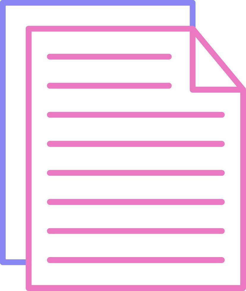 Notes Linear Two Colour Icon vector