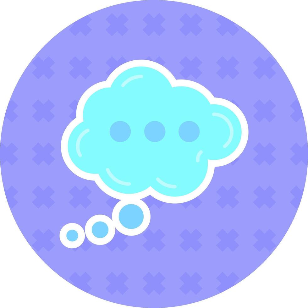 nube plano pegatina icono vector