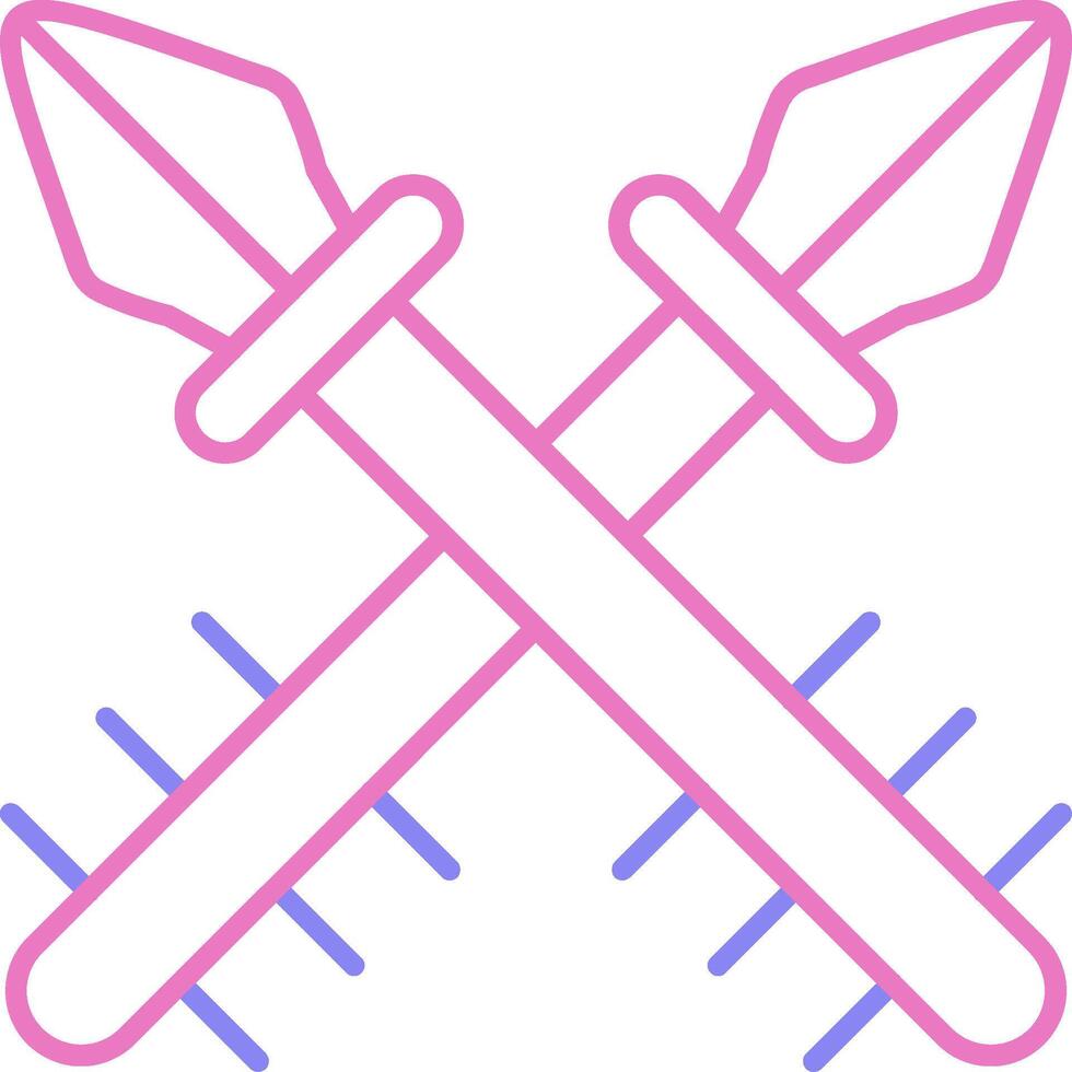 Harpoon Linear Two Colour Icon vector