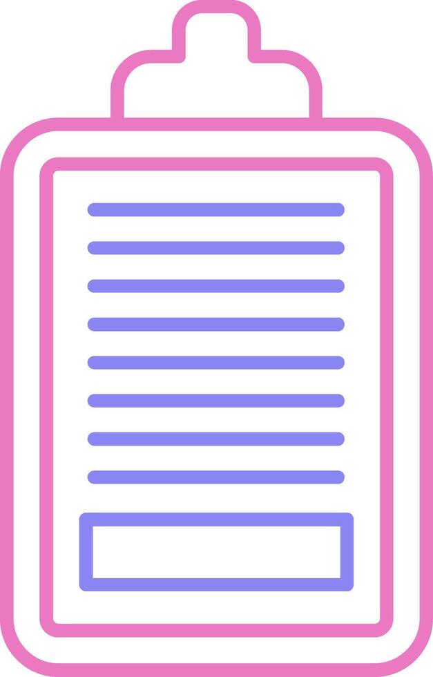 Task Linear Two Colour Icon vector