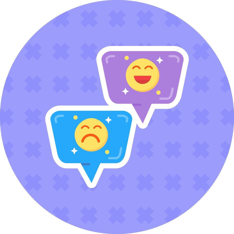 emojis plano pegatina icono vector
